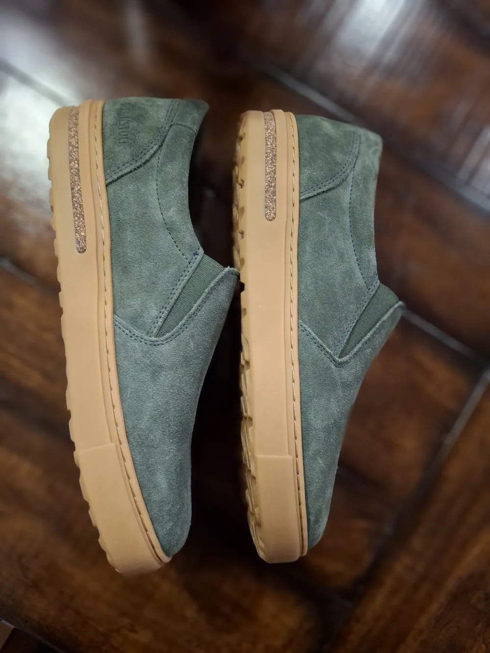 Birkenstock Oswego Suede Leather Slip On Shoes- Thyme Color EU39